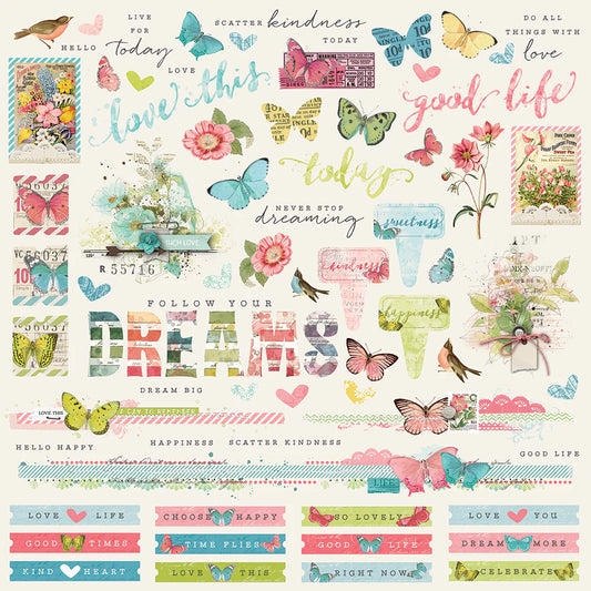 Simple Vintage Botanicals - Combo Stickers