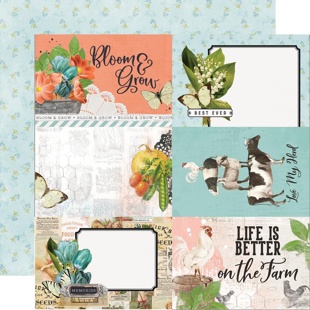 Simple Vintage Farmhouse Garden - 4 x 6 Elements