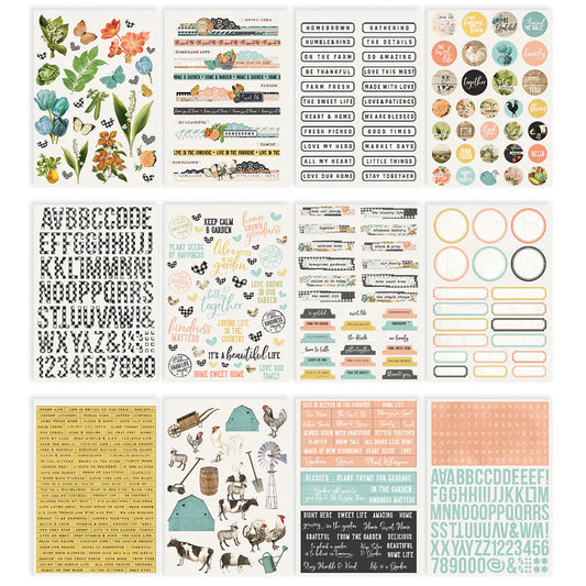 Simple Vintage Farmhouse Garden - Sticker Book