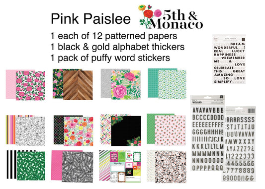 Pink Paislee 5th & Monaco Bundle