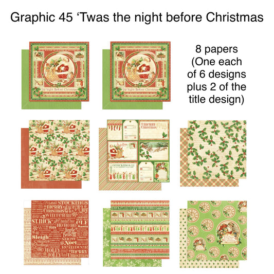 G45 Twas the night before Christmas Paper Bundle