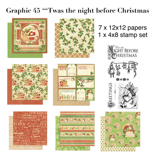 G45 Twas the night before Christmas Bundle with stamps