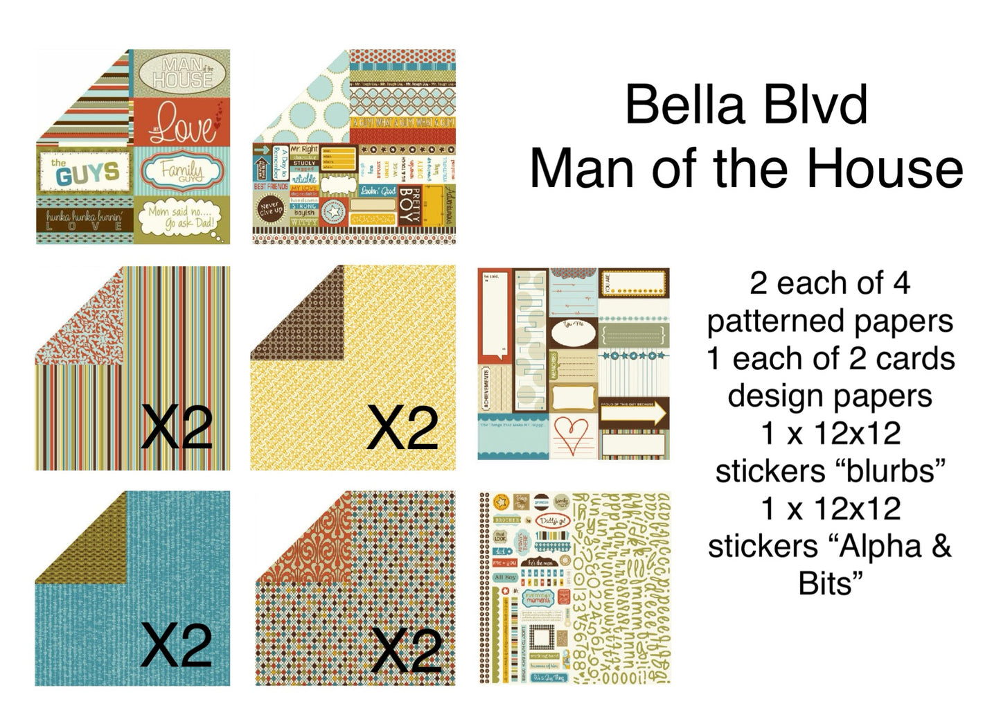 Bella Blvd Man of the House Bundle (2 sticker sheets)