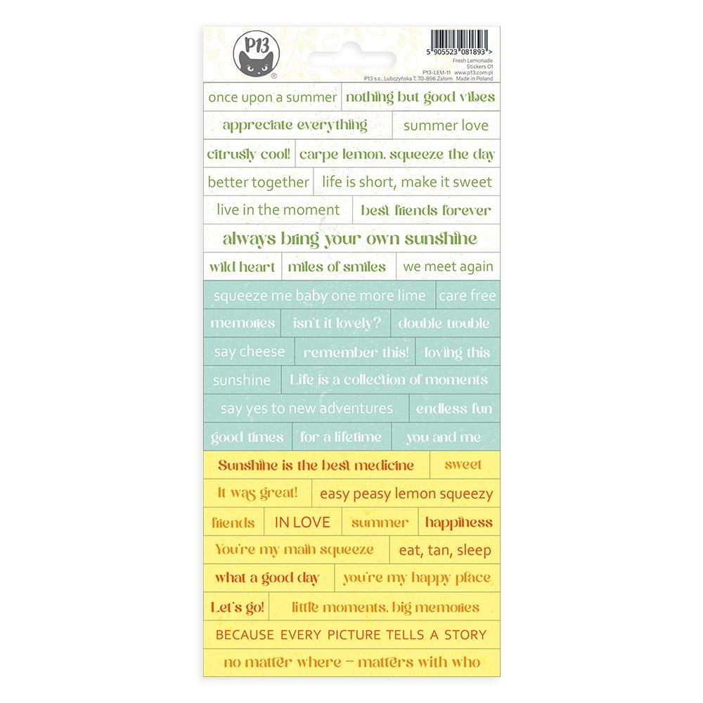 Fresh Lemonade - Word Stickers